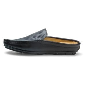 Men's Soft Genuine Leather Diamond Dice Half Shoes EV-04