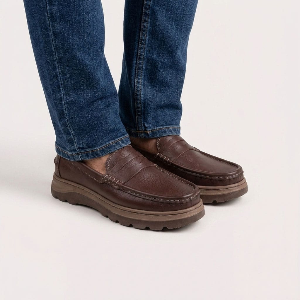 Men's Trendy Casual Light Weight Leather Shoes EV-C01
